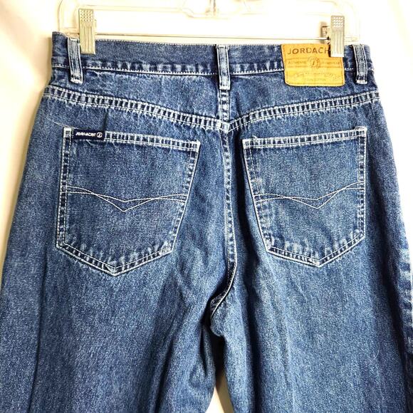 Jordache Vintage Jeans Metallic Embroidery Size 11 / 12 Boot Flare Hem Retro - Picture 12 of 16